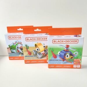 NIB Black + Decker Constructor Engineering Sets Motorcycle Off Roader Helicopter